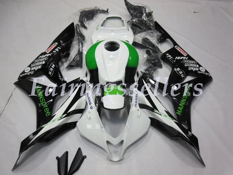 Набор впрыскивателей Мотоцикл Обтекатели Наборы подходит для Honda CBR600RR F5 07 08 2007 2008 обтекатель комплект блеск для губ белого и черного цвета - Цвет: Hannspree