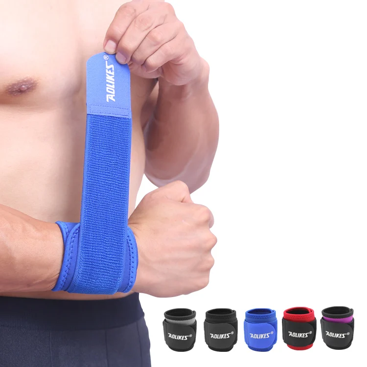 

Aolikes Adjustable Sport Wristband Wrist Brace Wrap Bandage Support Band Gym Strap Safety sports wrist protector Hand Bands