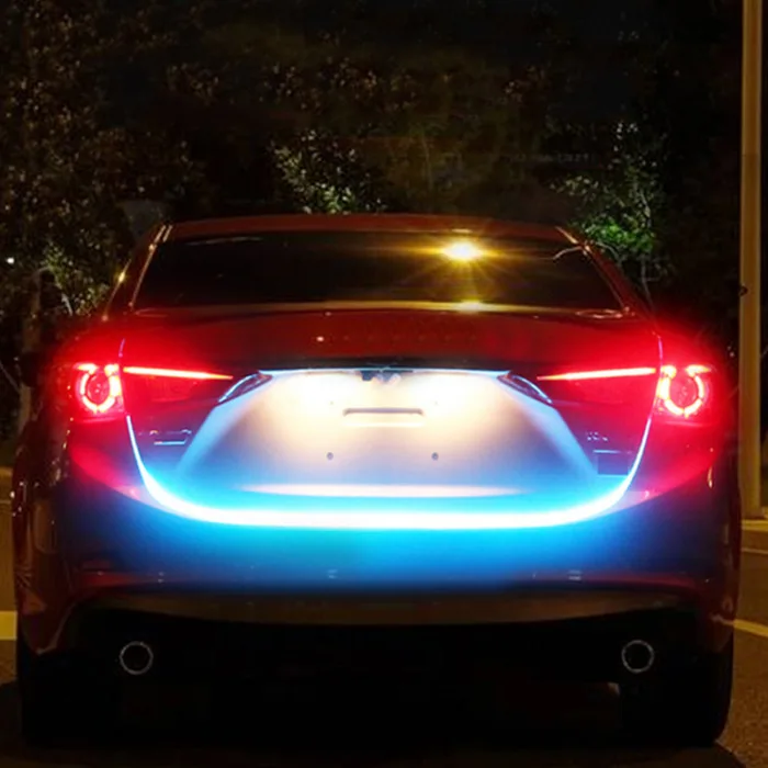 RGB красочный струящийся светодиодный фонарь для багажника автомобиля динамические мигалки СВЕТОДИОДНЫЙ ПОВОРОТНЫЙ задний светильник DRL светильник s NR