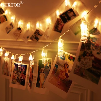 

Led Fairy Garlands Lights Pictures Photos Clips Pegs Lights LED String Lights for Home Christmas Party Valentine's Day Dec