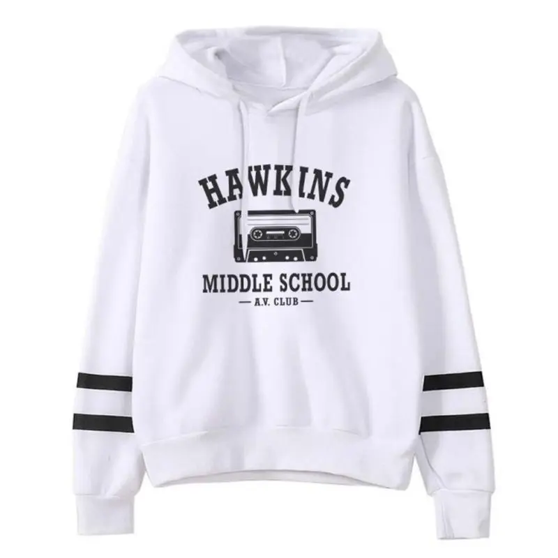 Толстовка с капюшоном и надписью Stranger Show Things Hawkins Middle School AV Club