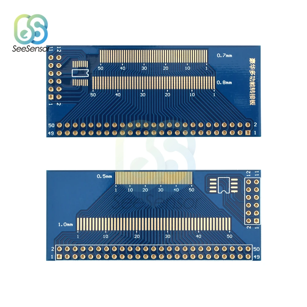 0.5//0.7//0.8//1.0mm LCD TFT LCM de paso múltiples Adaptador Placa FPC SMD DIP 10 un