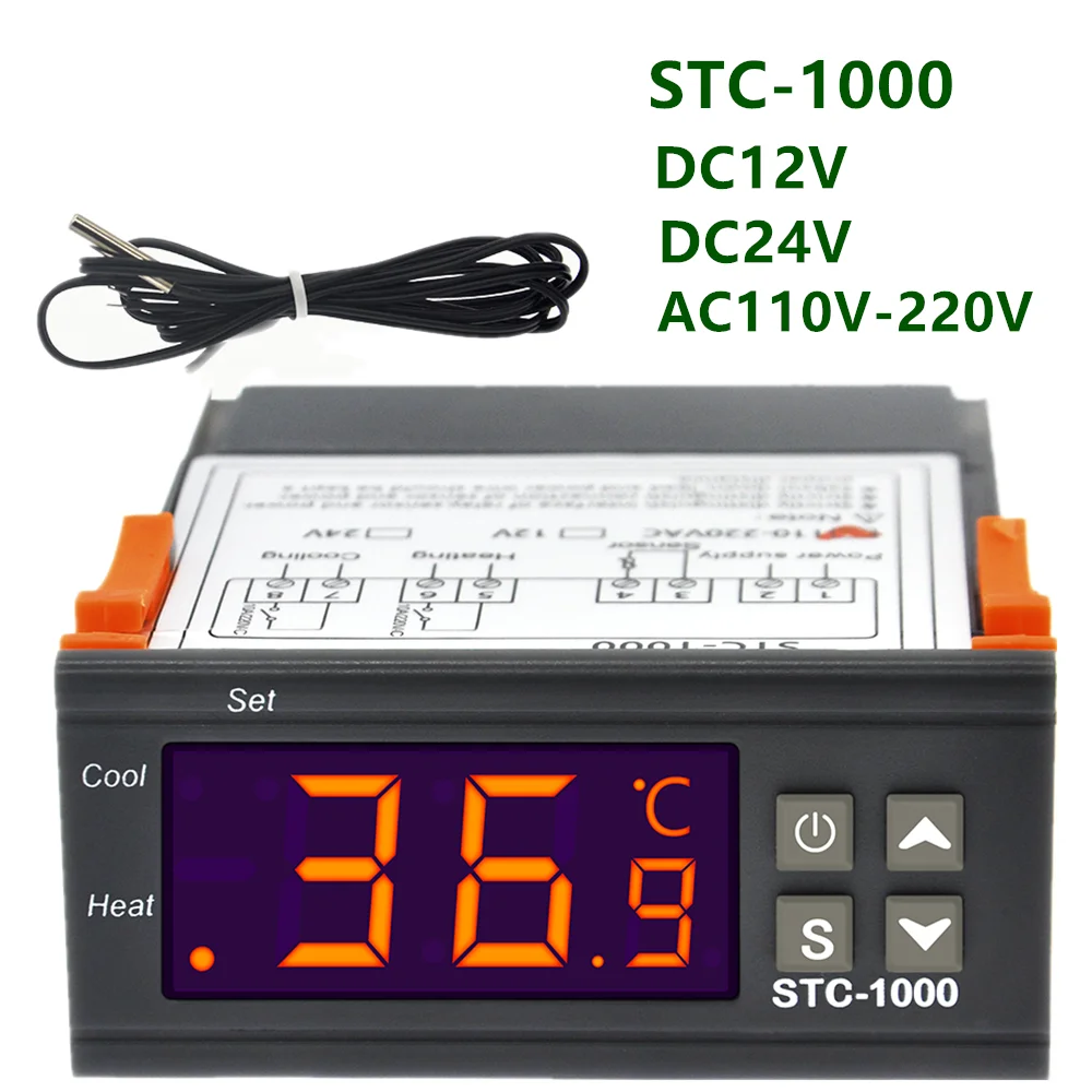 STC-1000 STC-3028 STC-3008 디지털 습도계 습도 컨트롤러 온도계 습도계 센서 히터 쿨러 12V/24V/220V