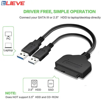 

USB Sata Cable Sata 3 To Usb 3.0 Adapter Computer Cables Connectors Usb Sata Adapter Cable Support 2.5 Inches Ssd Hdd Hard Drive