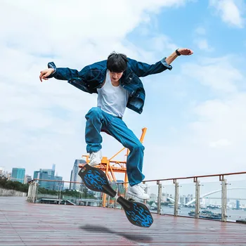 

Standard Skateboard Longboard for Beginners, Complete Skateboard sports 34x 9 InchDouble Kick Skateboards for Kids Adults#C4