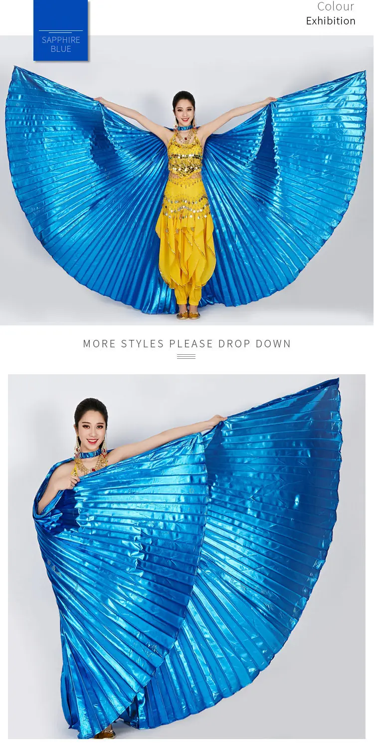 Танец живота Isis крылья для женщин Восточный дизайн принадлежности для танца живота Болливуд Египетский крылья с палками 10 цветов