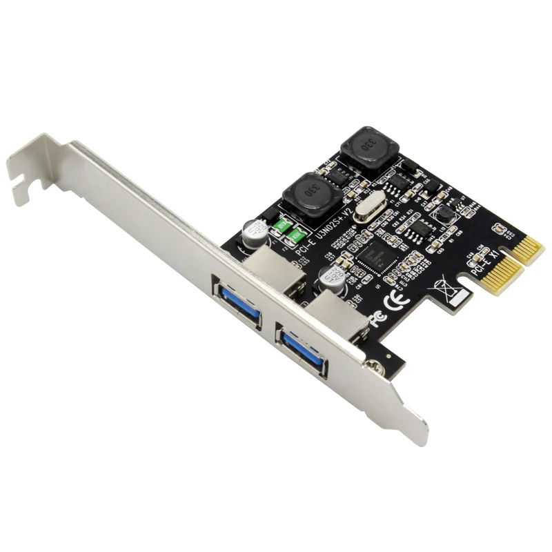 2 порта Usb 3,0 Pci-E карта расширения внешняя Usb3.0 карта Pci-E с 2 блоком питания чип для настольного ПК компьютера