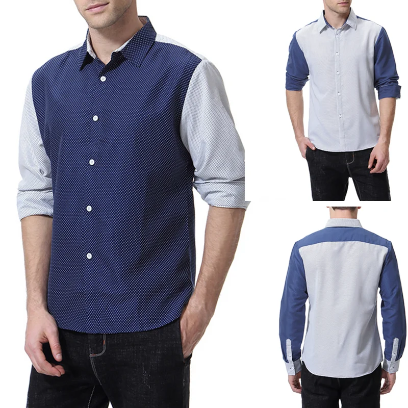 Mens Long Sleeve Shirt Dress Up Professional Shirt Long Sleeve Mens White Slim Fit Shirt Solid Color Men Business Dress Shirt