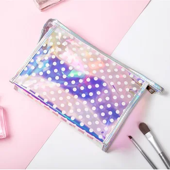 

Beauty Bag Girl Dot 2020 New PVC Cosmetic Bag Lady Make Up Bag High Quality Cheap Wholesale Summer Jelly bag Dropshipping