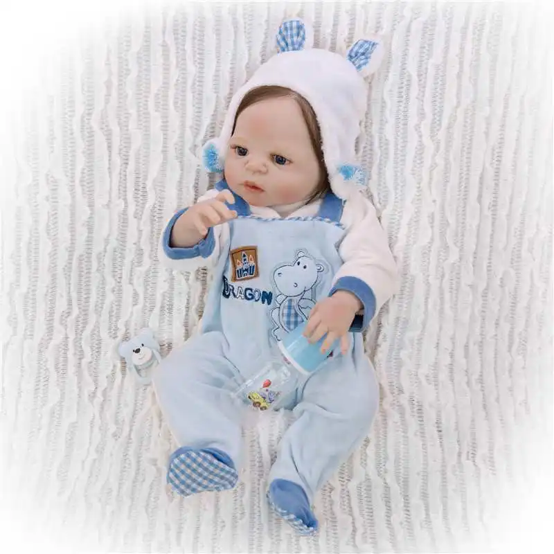 55 см bebe reborn 22 дюймов полный силиконовый винил Reborn Baby boy куклы NPK брендовые Детские игрушки Подарок Brinquedo bonecas