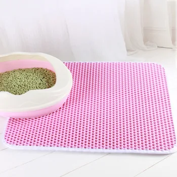 

Pet Cats Waterproof Double-Layer Cats Litter Mat Trapper Foldable Pads Rug Multifunctional FPing