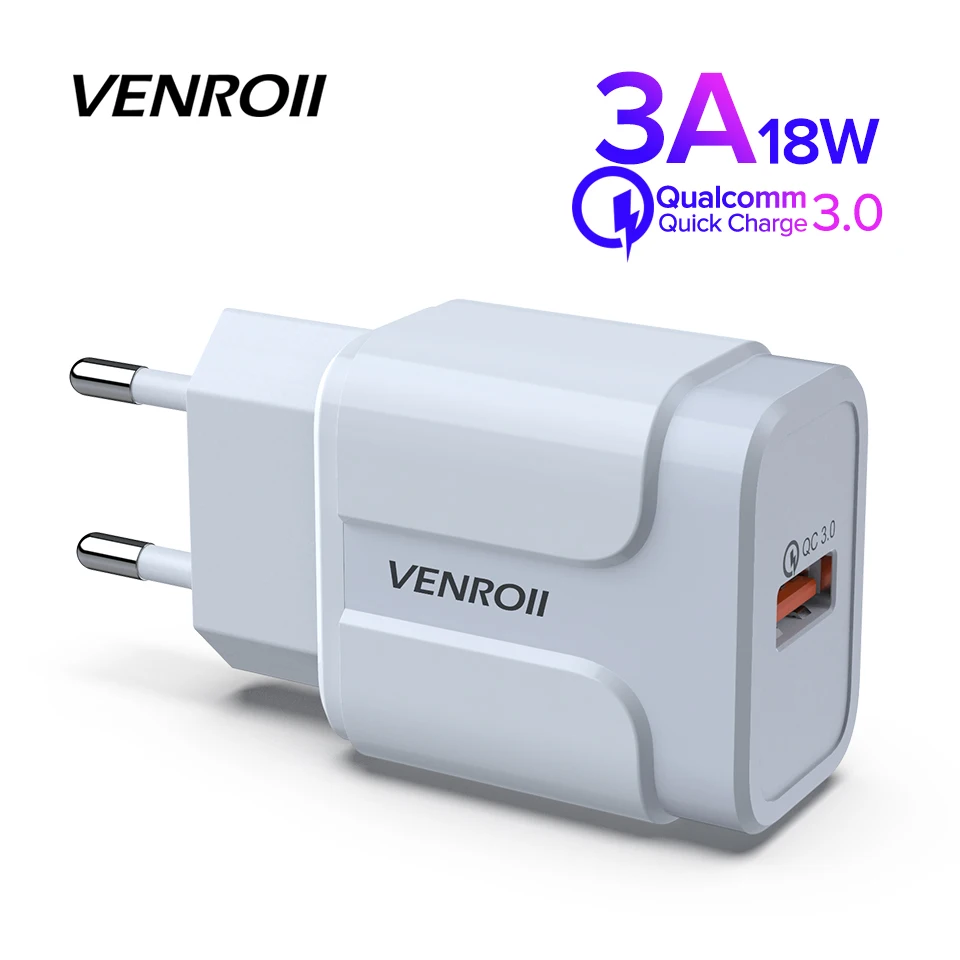 

5V 3A USB Charger EU US Plug Quick Charge 3.0 Phone Adapter for Xiaomi 10 9 8 Redmi 18W Fast Charger for Huawei Honor Oneplus LG
