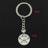 Fashion Keychain 28x21mm Dog Bear Cat Paw Silver Color Pendants DIY Men Jewelry Car Key Chain Ring Holder Souvenir For Gift ► Photo 2/5