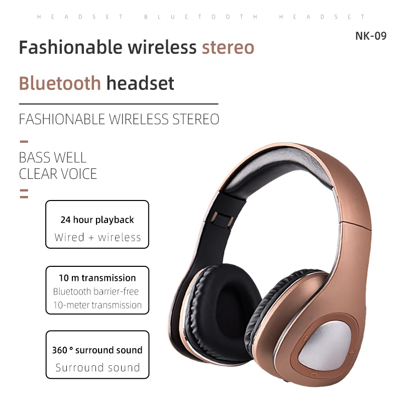 AirBoud NK09 популярная гарнитура беспроводная Bluetooth спортивный сабвуфер стерео 5 0