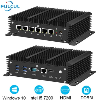 

Professional industrial computer Mini Computer Fanless NUC PC Intel i5 7200U Linux Windows 10 desktop notebook barebone computer