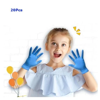 

20Pcs Disposable Children Food-grade Latex Nitrile Gloves Protective Glove For Catering Home School