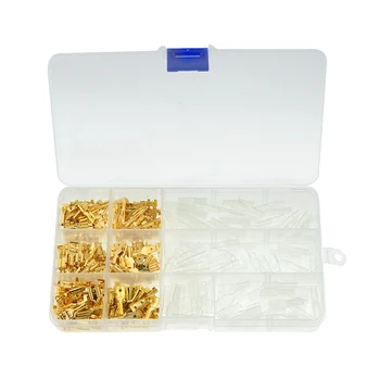 

270PCS/box Gold Insulated Wire Connector Electrical Wire Crimp Terminals 2.8 4.8 6.3mm Spade Connectors Assortment Kit