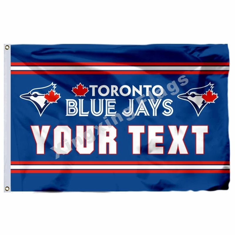 Toronto Blue Jays национальный флаг в полоску 3фт X 5фт полиэстер Toronto Blue Jays баннер Летающий Размер № 4 90X150 см - Цвет: YOUR TEXT