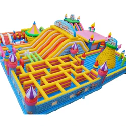 Inflatable Playground Bounce Trampoline Inflatable Amusement Park Combo With Obstacle Equipment Giant Park For Children