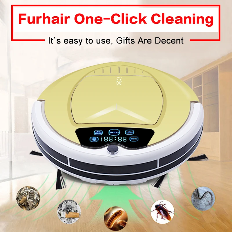

Smart Vacuum Cleaner Robot with Fully Automatic Planning Recharge Remote Control Mopping Sweeping Suction Vacuum Cleaner Robot