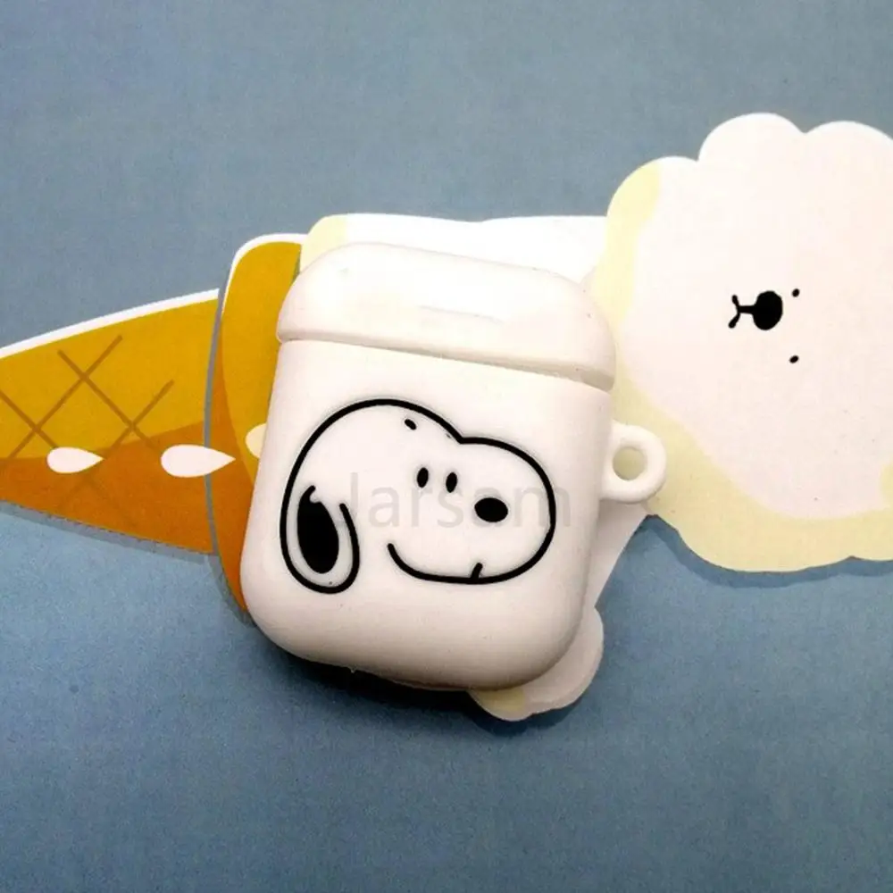 Милый мультяшный беспроводной Чехол для наушников для Apple AirPods 2 Силиконовый чехол для зарядки наушников Защитный чехол для AirPods - Цвет: snoo
