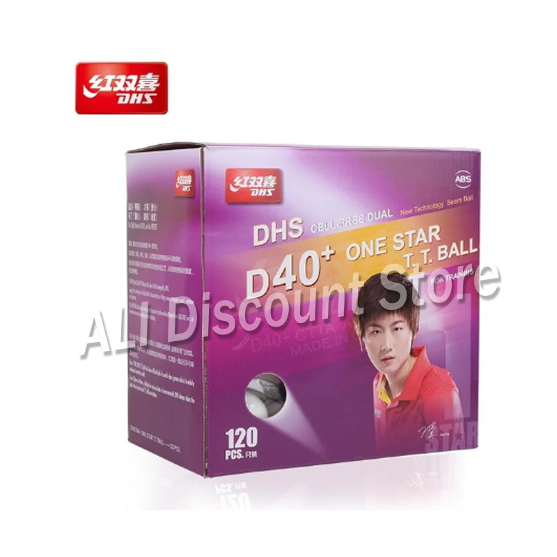 

120 PCS DHS 1-Star D40+ Table Tennis Balls New Material 1-Star Seamed Plastic Poly Ping Pong Balls