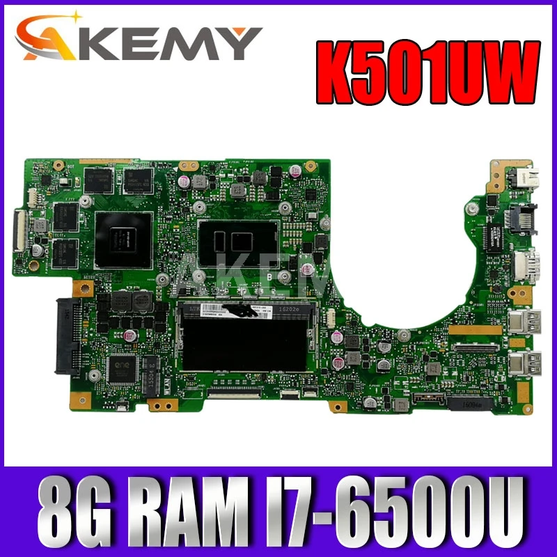 Материнская плата Akmey K501UW для ноутбука ASUS K501UXM K501UQ материнская GTX960M /I7-6500 CPU/8G-RAM/ DDR4 |