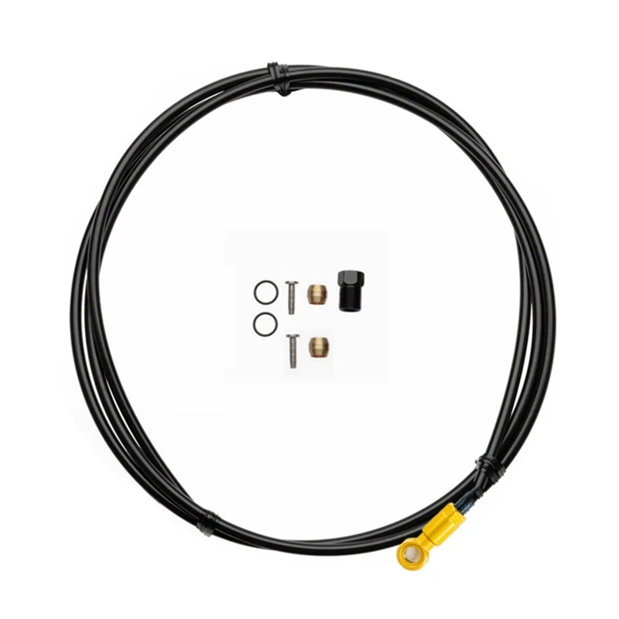 ZRACE MTB Bicycle Cuttable Hydraulic Disc Brake Hose 1700mm Housing for SHIMANO / SRAM / AVID,BH90 / BH59 / X0 / XX / E9 / E7 - Цвет: BH90 Gold