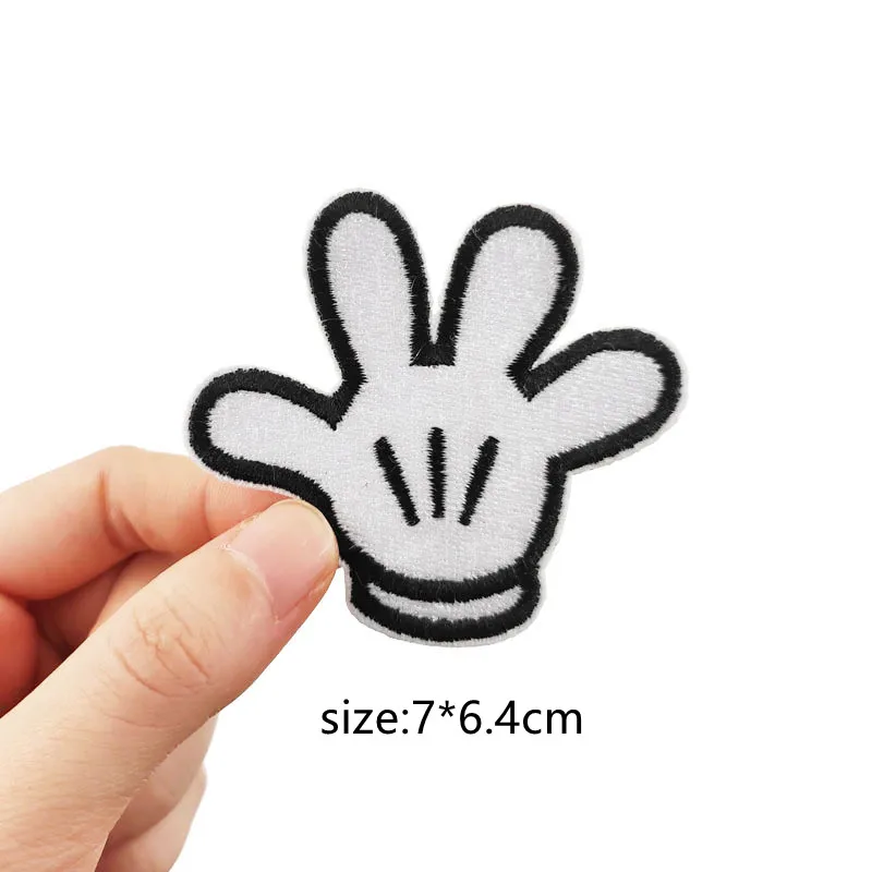 Cartoon anime high quality Mickey Minnie Mouse patch fireworks Embroidered for Iron on T-shirt  DIY Sewing clothes patch Decor 
