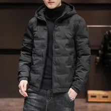 2021 New Winter Parka Big Pockets Casual Jacket Solid mens clothing hooded Outwear Size 5XL Time limited