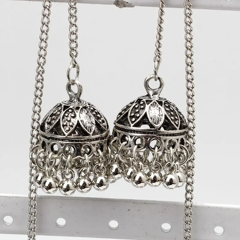Серьги Jhumka Jhumki винтажные индийские болливудские цыганские 2021 | Украшения и