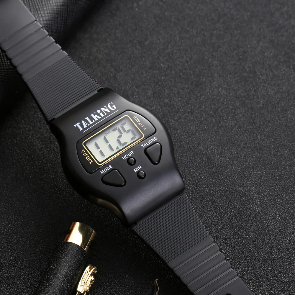 アラーム付きスパイッシュトーキング腕時計、スポーツスタイル