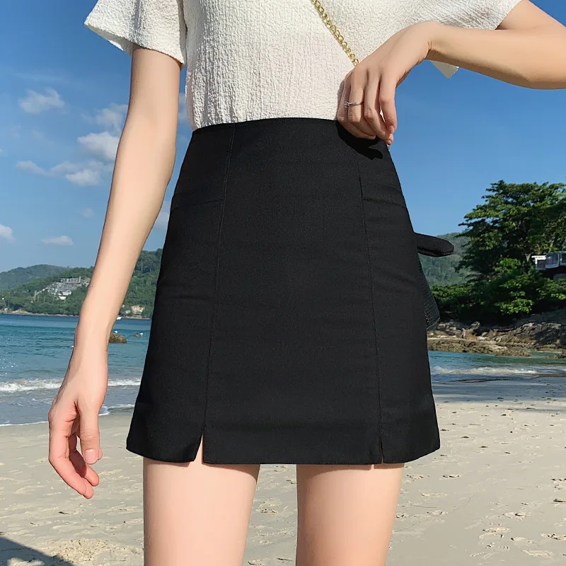 

Black Skirt Women's Autumn And Winter Skirt 2020 New Style Versatile INS Super Fire High-waisted Sexy A- line Small Short Skirt