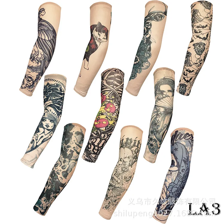 Нарукавник с татуировкой татуированные руки ледяной рукав татуировки Мужские Женские вискозные рукава летние езда Вождение бесшовные руки манжеты солнце