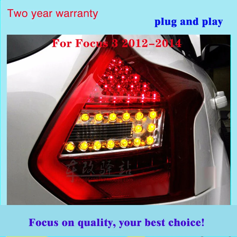 Автомобильный Стайлинг для Ford Focus 3 задние фонари 2012-2014 фокус ЛЮК задний