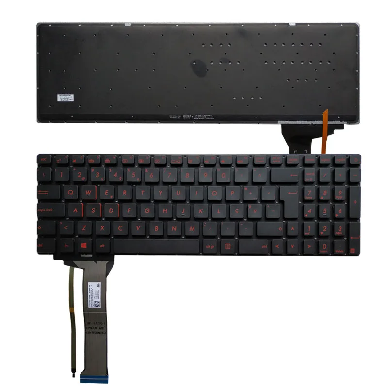 para Asus Gl752 Gl752v Gl752vl Gl752vw Gl752vwm Brasileiro Alemão Italiano Português Suíço Turco Computador Portátil Teclado Retroiluminado - Imagem 6