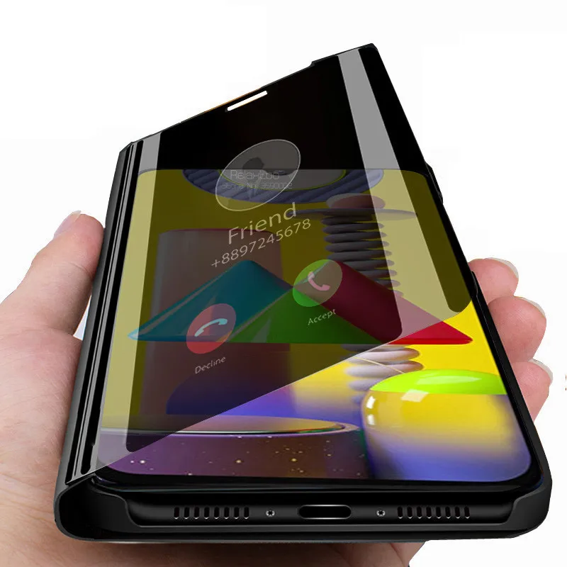 Умный зеркальный флип чехол для samsung Galaxy m31 m315F sm m 31 книжка с подставкой телефона