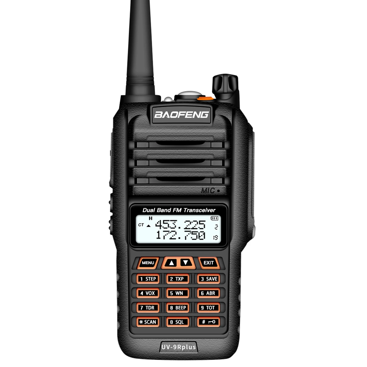 Orange UV-9R Plus портативная Водонепроницаемая портативная рация 8 Вт двухстороннее радио Двухдиапазонная 10 км дальность UV9R CB Ham портативное радио - Цвет: Orange