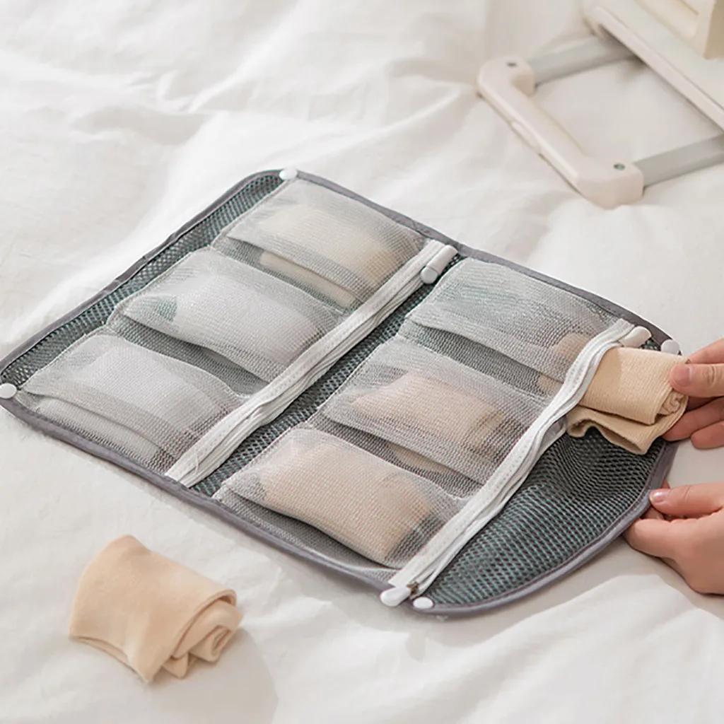 Wardrobe Storage Bag Hanging Bag Polyester Cloth Wall-Mounted Fabric Large-Volume Dormitory Double-Sided Underwear Socks