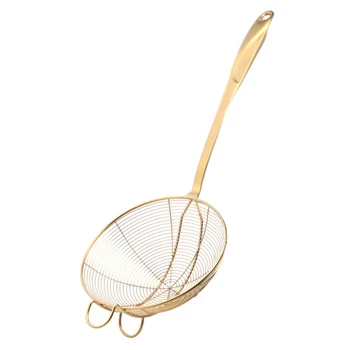 

1Pc Strainer Mesh Hot Pot Skimmer Strainer Oval Fine Mesh Food Oil Strainer Ladle Strainers Stainless Steel Kitchen Utensils