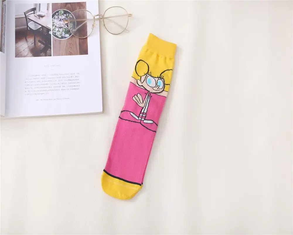 Забавные носки с принтом аниме Симпсон, персонализированные носки для мужчин и женщин, дышащие хлопковые носки в стиле хип-хоп, подарки для мужчин - Цвет: 2