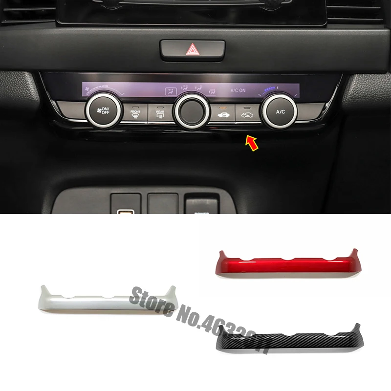 

For Honda Fit Jazz 2020 2021 Accessories ABS Matte/Carbon fiber Car air conditioner Switch panel Cover Trim Car styling 1PCS