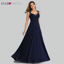 Элегантные вечерние платья, длинные платья Ever Pretty EP09672, расшитые блестками, а-силуэт, v-образный вырез, оборки, дешевые вечерние платья, Vestido Fiesta Largo