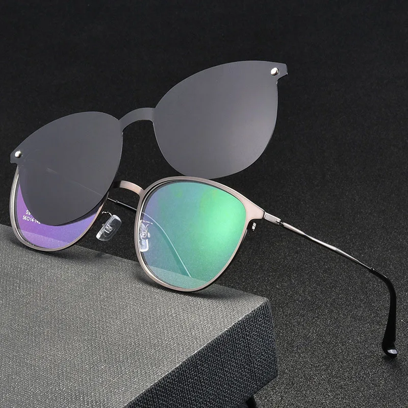 

Glasses Frame Alloy Women Men Business Optical Myopia Round Spectacles Prescription Eyeglasses Retro Optical Frame Ultralight
