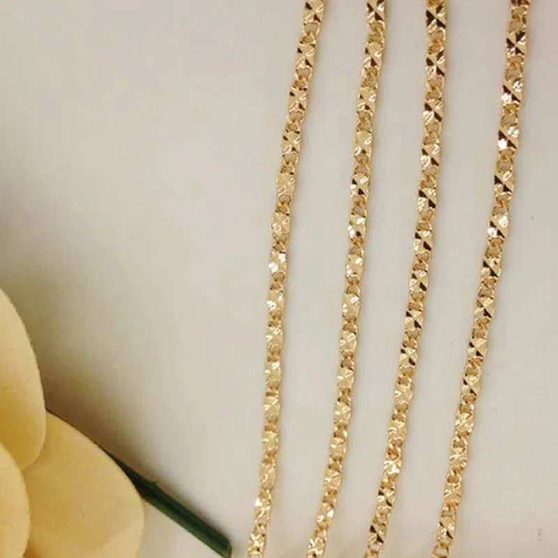 

DIY Jewelry Metal Copper Chain Alloy Lanyard bao lian 24k Gold Chain Clothing Headdress Accessories Maintains Color