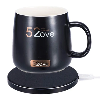 

EASY-2 in 1 Wireless Heating Mug Warmer and Charger,Support All Devices Enables Qi Standard Intelligent Constant Temperature (Ab