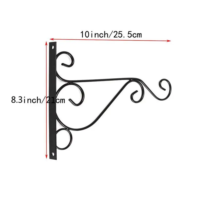 TOP!-Flower Plants Pot Hooks for Lanterns,Planters,Hanging Bird Feeders,Wind Chimes,Ornaments(4 Pcs Black