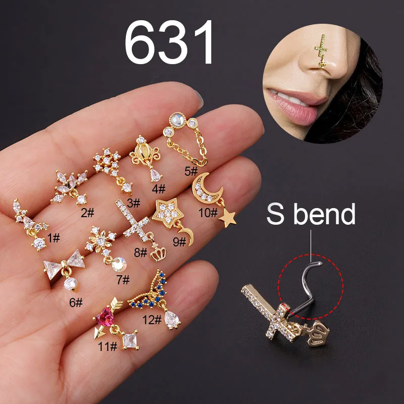 Piercing Body Jewelry Nose Rings For Women 1PC