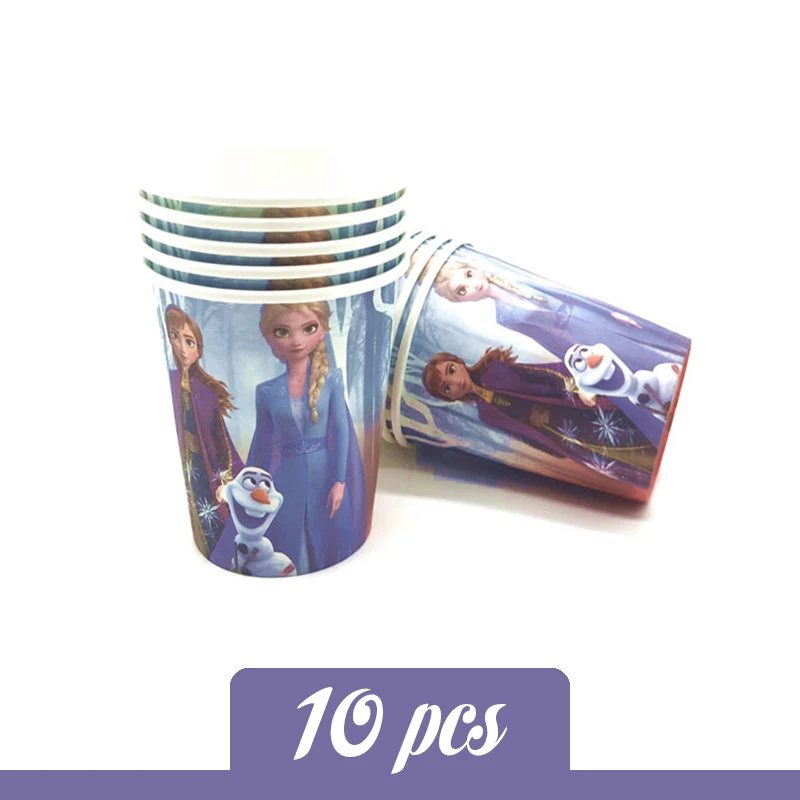 Cup Frozen2 принадлежности для дня рождения Снежная принцесса вечерние украшения Холодное сердце тема вечерние макеты Эльза посуда сувениры Подарки для девочек - Цвет: Cup