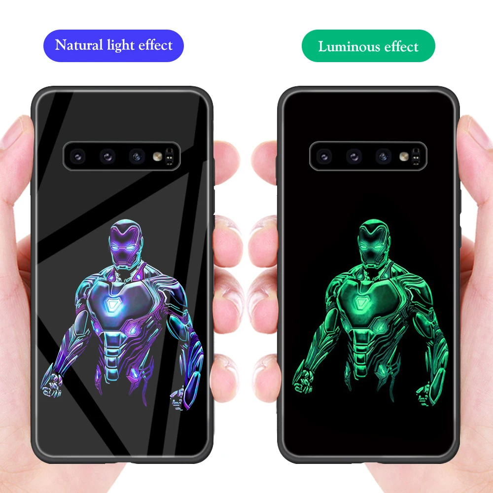 Стекло чехол с принтом Marvel для samsung Galaxy A50 A40 70 S10 S10e S9 S8 S7 Примечание 10 9 8 A30 A6 A7 A8 A9 J4 J6 J7 плюс чехол